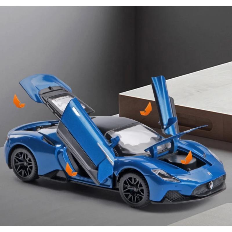 Maßstab 1/32 Maserati MC20 Coupe Legierung Sportwagen Diecast Metallmodell Sound & Licht Rückziehmotor Spielzeug Computer Schreibtisch Ornamente Kindergeschenk