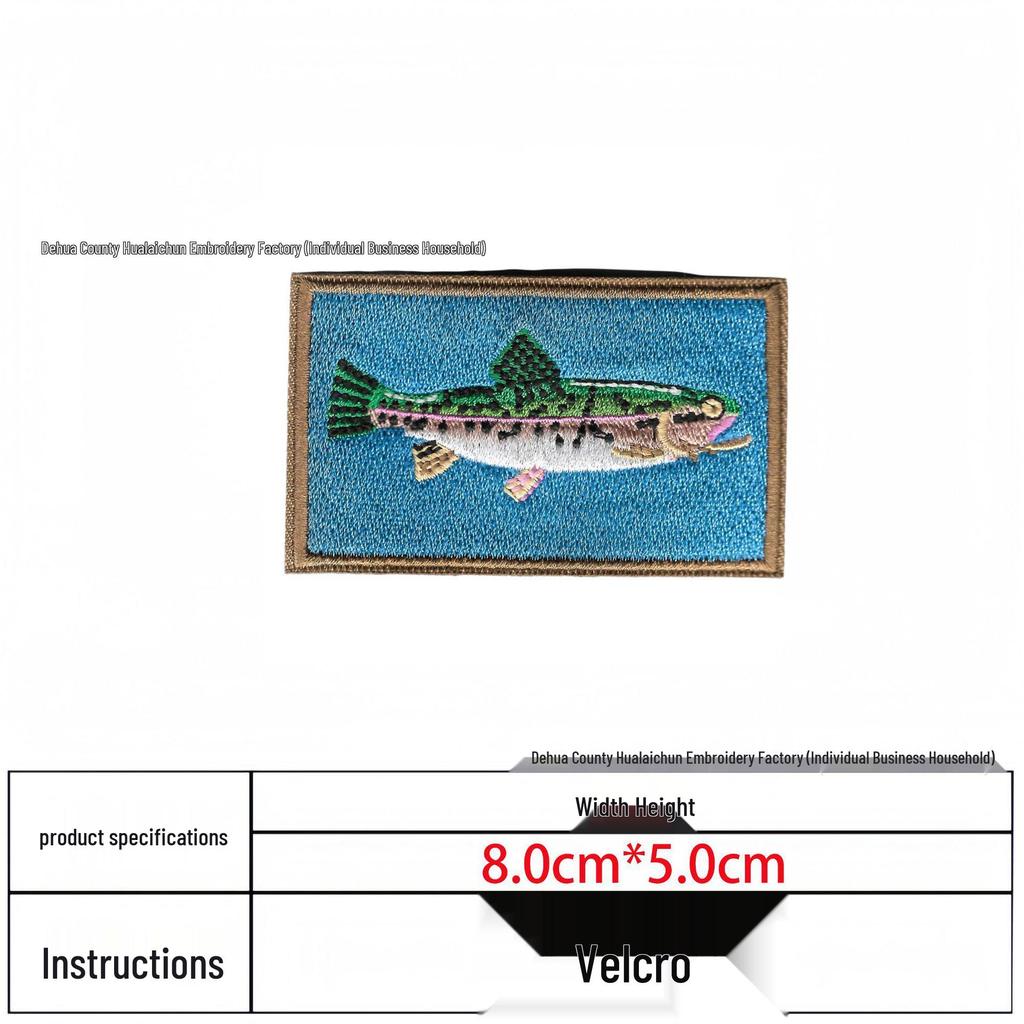 Bigfoot Embroidered Hook-and-Loop Cross-border Letter Cloth Patch Morale Armband & Fishbone Badge