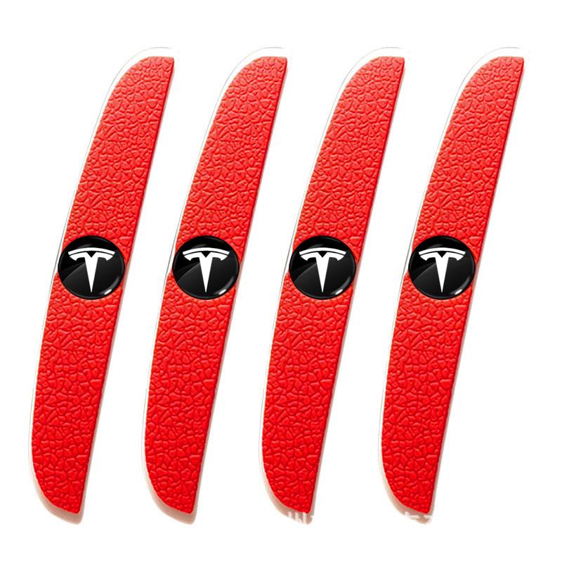 4Pcs Car Door Anti-Collision Strip Rearview Mirror Protection Sticker For Tesla Model 3 Model X S 2016-2020 Decals TM3 TMX TMS Decal