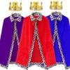 Halloween King Cloak: Kids & Adults Masquerade Costume Shawl