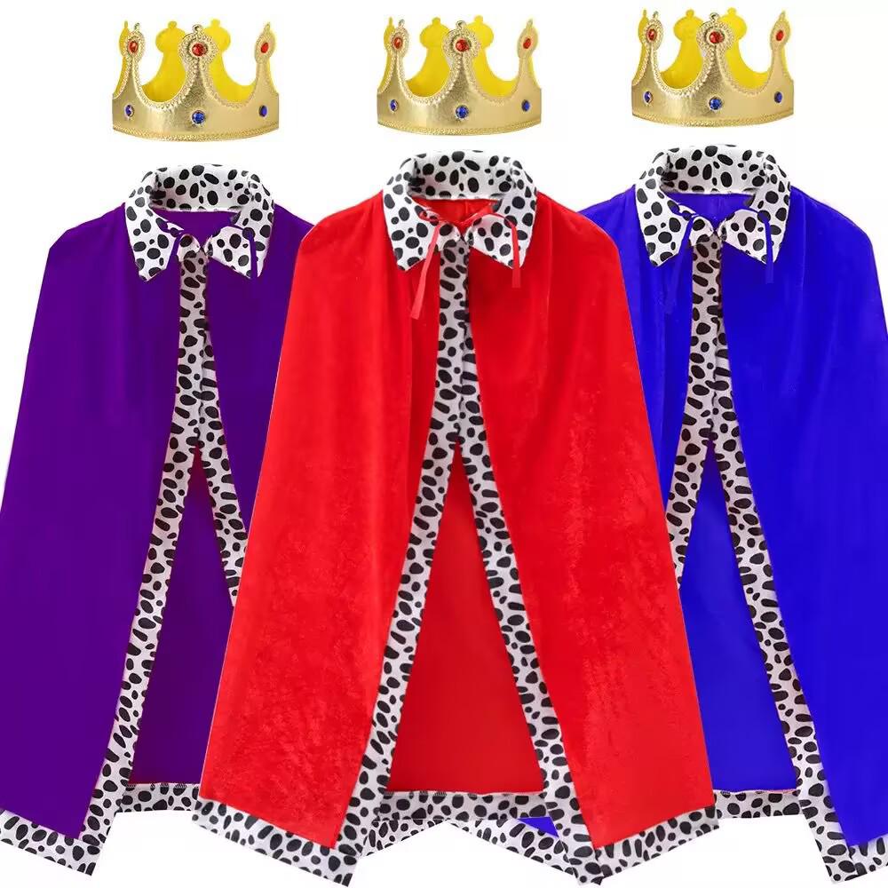 Halloween King Cloak: Kids & Adults Masquerade Costume Shawl