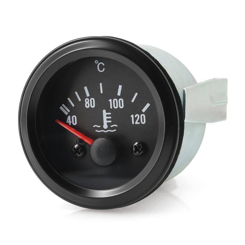 Medidor de Temperatura de Aceite para Coche 24V 2" 52mm Indicador Digital de Temperatura de Agua con LED Amarillo Para Coche Diésel sin Sensor