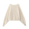TAOP&ZA Women's Crew Neck Long Sleeve Knitted Pullover Sweater