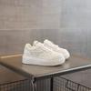 Plateau weiße Schuhe Damen 2025 Frühling und Sommer neue Leder vielseitige Schuhe Damen Mesh atmungsaktive Freizeitschuhe Damenschuhe