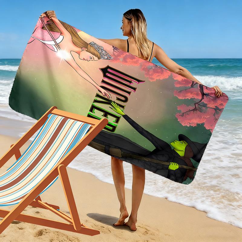 Wicked Print Beach Towel, Large Soft Quick Dry Towel for Beach Camping Swimming