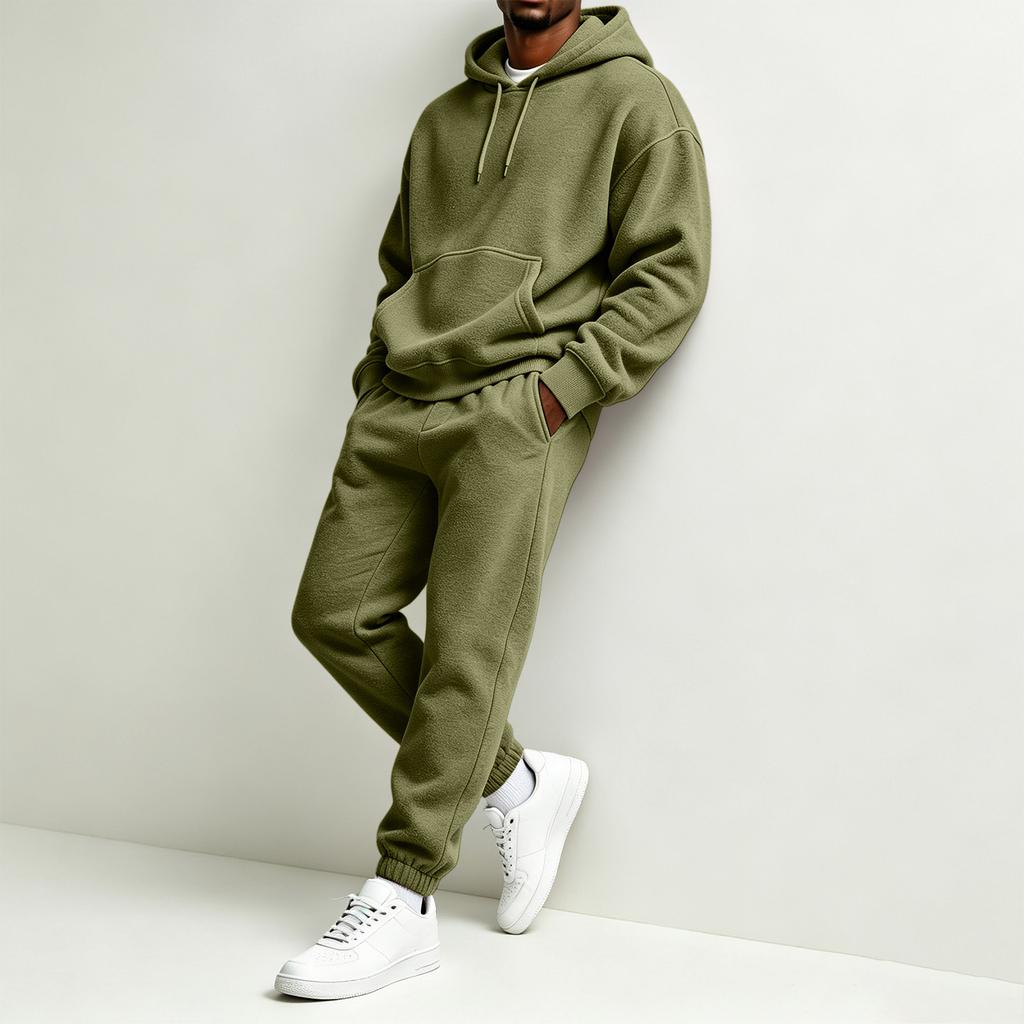 Men's  Hoodie Sweatshirt Jogger Pants Two-Piece Set