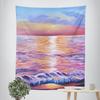 VIKAMA Healing Seaside Sunset Tapestry Bedroom Headboard Balcony Wall Decor Tapestry InstagramStyle Artistic Room Decor
