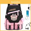 Labubu Student Backpack For Kids Durable Oxford Cloth With Usb Charging For Daily Use