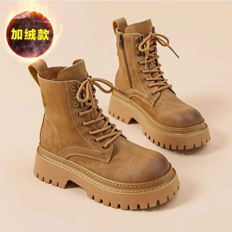 Girls Martin boots 2025 new autumn and winter children's velvet princess short boots medium and older children's British style girls boots