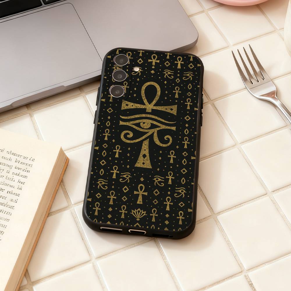 Egyptian Eye Of Horus Phone Case For Samsung Galaxy A73,A72,A71,A70,A53,A52,A51,Others Soft Black Shell