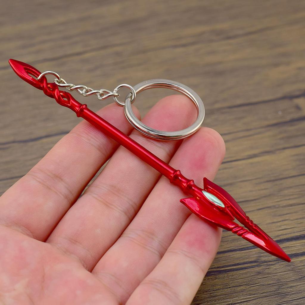 Neon Genesis Evangelion Spear of Longinus and Spear of Gaius Keychain Set of Fan Easy To Key Car Birthday Gift [QQLADY] 2, Alloy, Anime, Movie, Game,