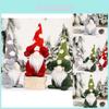 Modern Art Christmas Decor Adorable Snowflake Hat Eye Covering Doll Figure