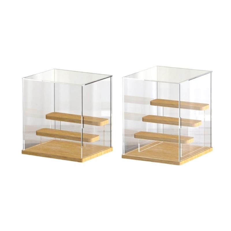 Acrylic Display Case for Miniature Collectibles and Toy Models Clear Dustproof Showcase Stand Perfume Storage Box