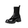 Super Slimming Fashion Front Zip Platform Chunky Heel Stretch Thin Boots Women Autumn Winter New Patchwork High Heel Boots Women