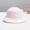 2025 Women's Winter British Retro Wool Felt Top Hat with Elegant Upturned Brim