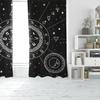 2pcs- Cool black totem polyester fabric curtains, ornamental curtains used for bathrooms, bedrooms, living rooms and family rooms