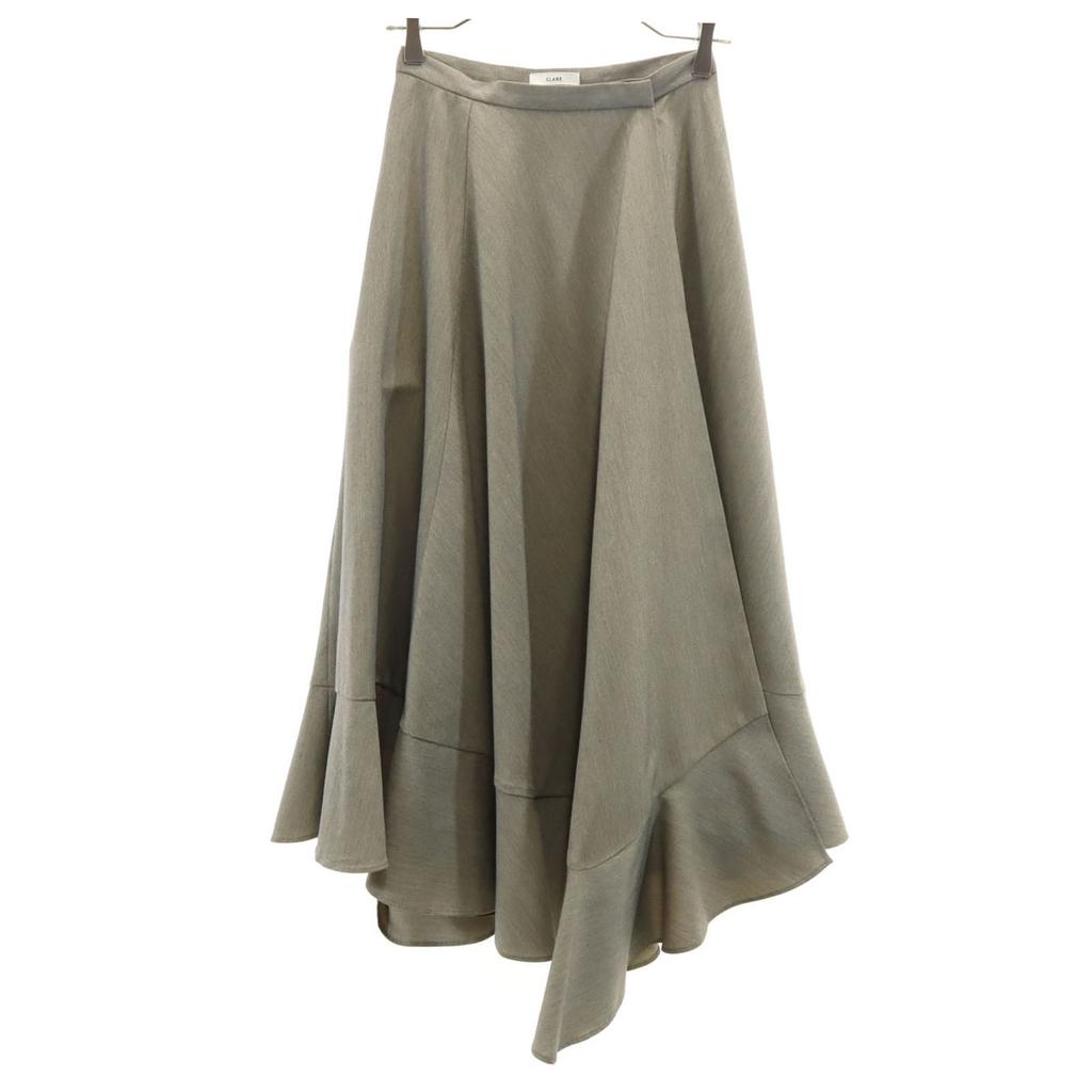 CLANE Long Length Asymmetrical Hem Skirt 1 Gray Women Used