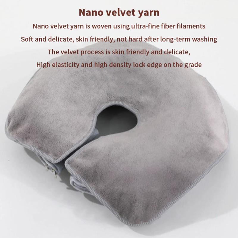 Microfiber Head Pad Towels U-Shaped Facial Pillow Covers Thickened Headrest Cushion Facial Care Beauty Spa Massage Supplies