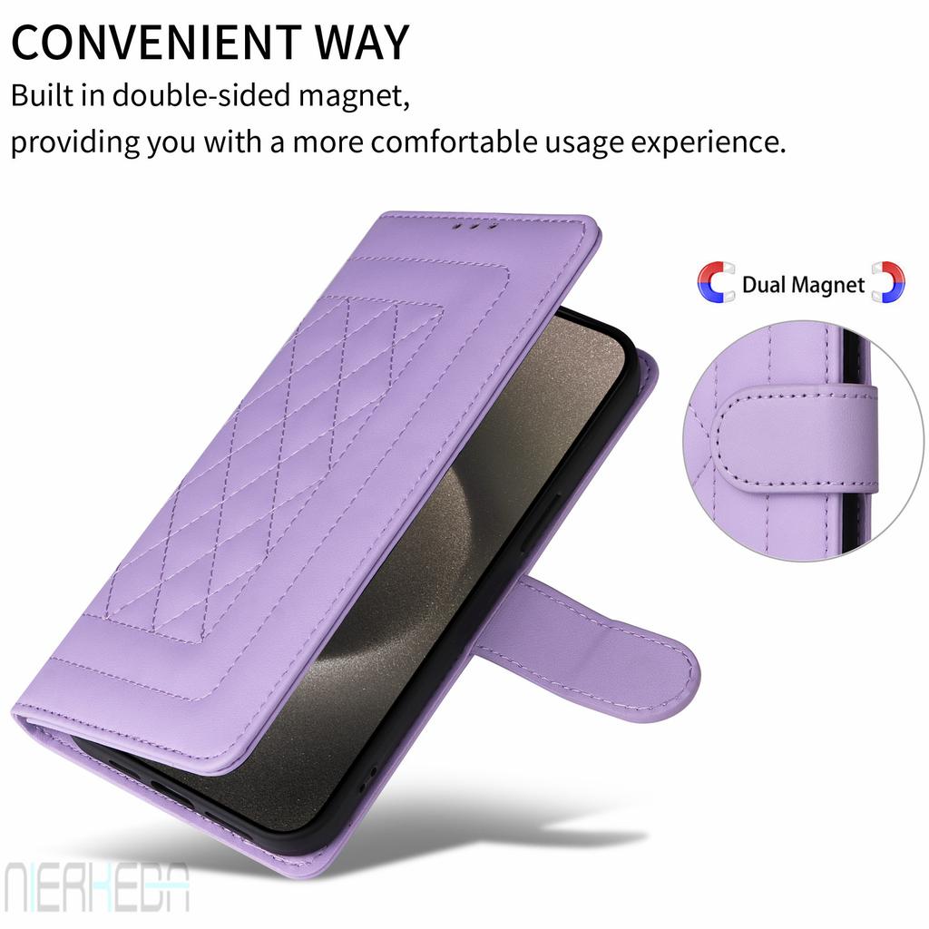 Flip Leather Phone Case for Samsung Galaxy S24 S25 Ultra S23 FE S22 S21 S20 S10 S9 Plus Note 20 10 Lanyard Wallet Card Cover