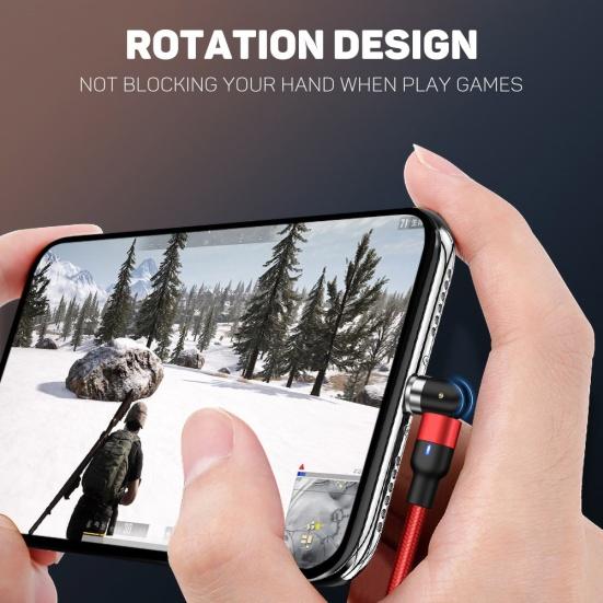 Magnetisk 5A hurtigladekabel Micro USB Type-C plugg dataledning for Android