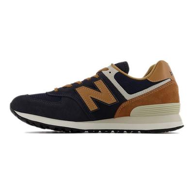 NB 574 V2 Retro Leder Low-Top Casual Laufschuhe Unisex Sneaker Blau Braun ML574OT2