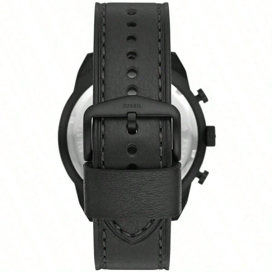 Fossil Bronson Chronograph für Herren, schwarzfarbene Edelstahluhr, FS5874