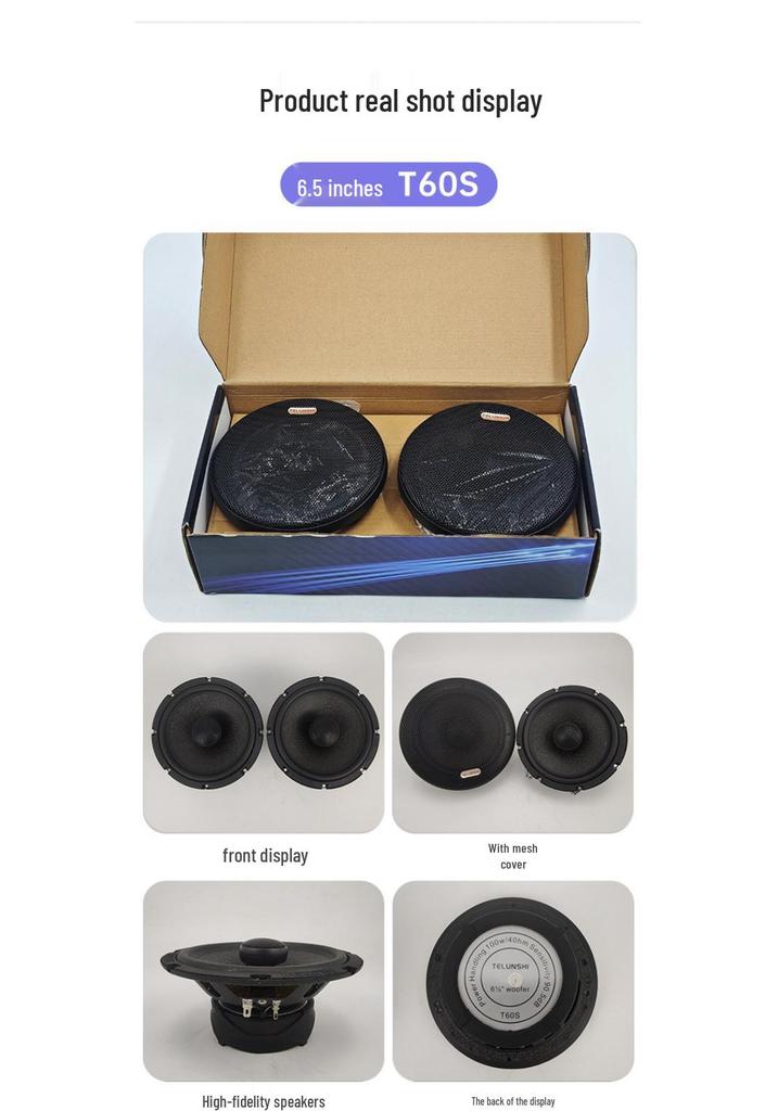 6.5-Inch Coaxial High Fidelity Car Door Speaker