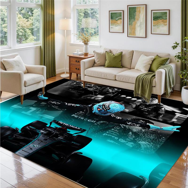 George Russell Design Crystal Velvet Rug Soft Decorative Mat for Bedroom Entrance