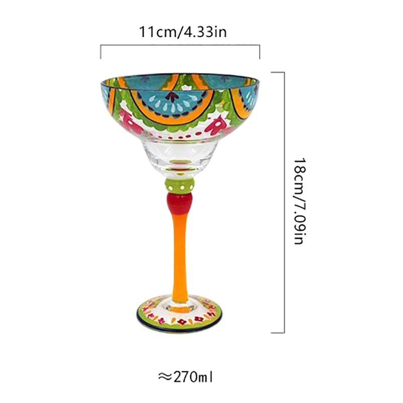 Pahare de Vin Margarita Colorate Handmade Exquisite Fără Plumb Pahare de Cocktail Pentru Petrecere de Nuntă Veselă Pocal Unic