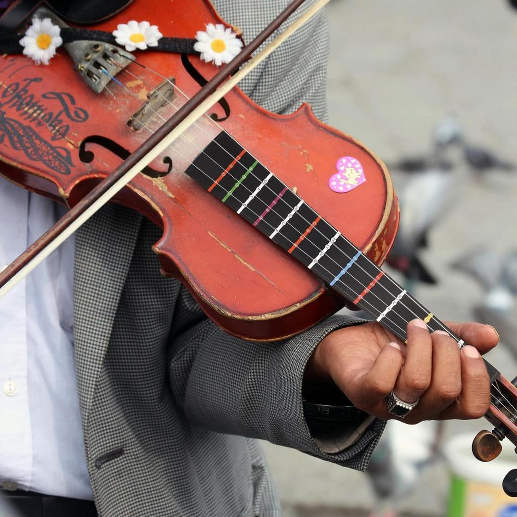 ERINGOGO Cello Fretboard Finger Position For Improves Playing Easy to Made of Black Stickers, 4/4 Markers, Beginners, Accuracy, Apply, PVC,