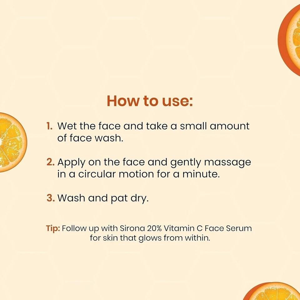 Sirona Vitamin C Face Wash Men & Women 125 ml (Pack of 1)