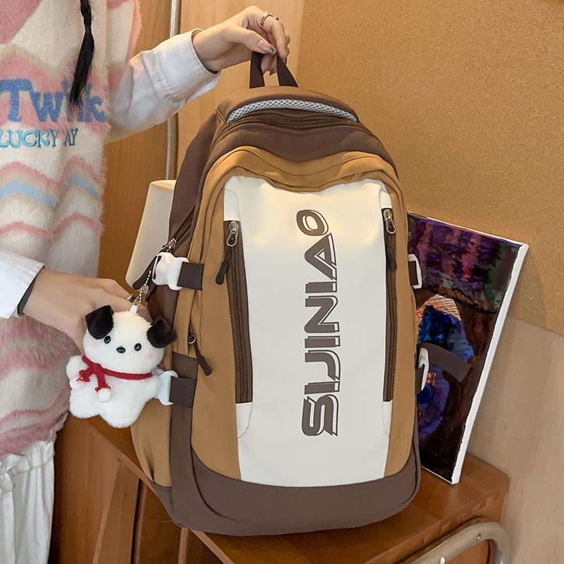 Girls with High Value Color-blocking Backpacks for Middle School Students Junior High School Students Primary School Students Backpacks