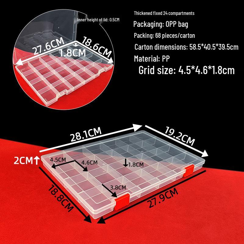 24-Grid Multi-Compartment Jewelry & Earring Organizer with Flip-Top, Transparent Dustproof Design