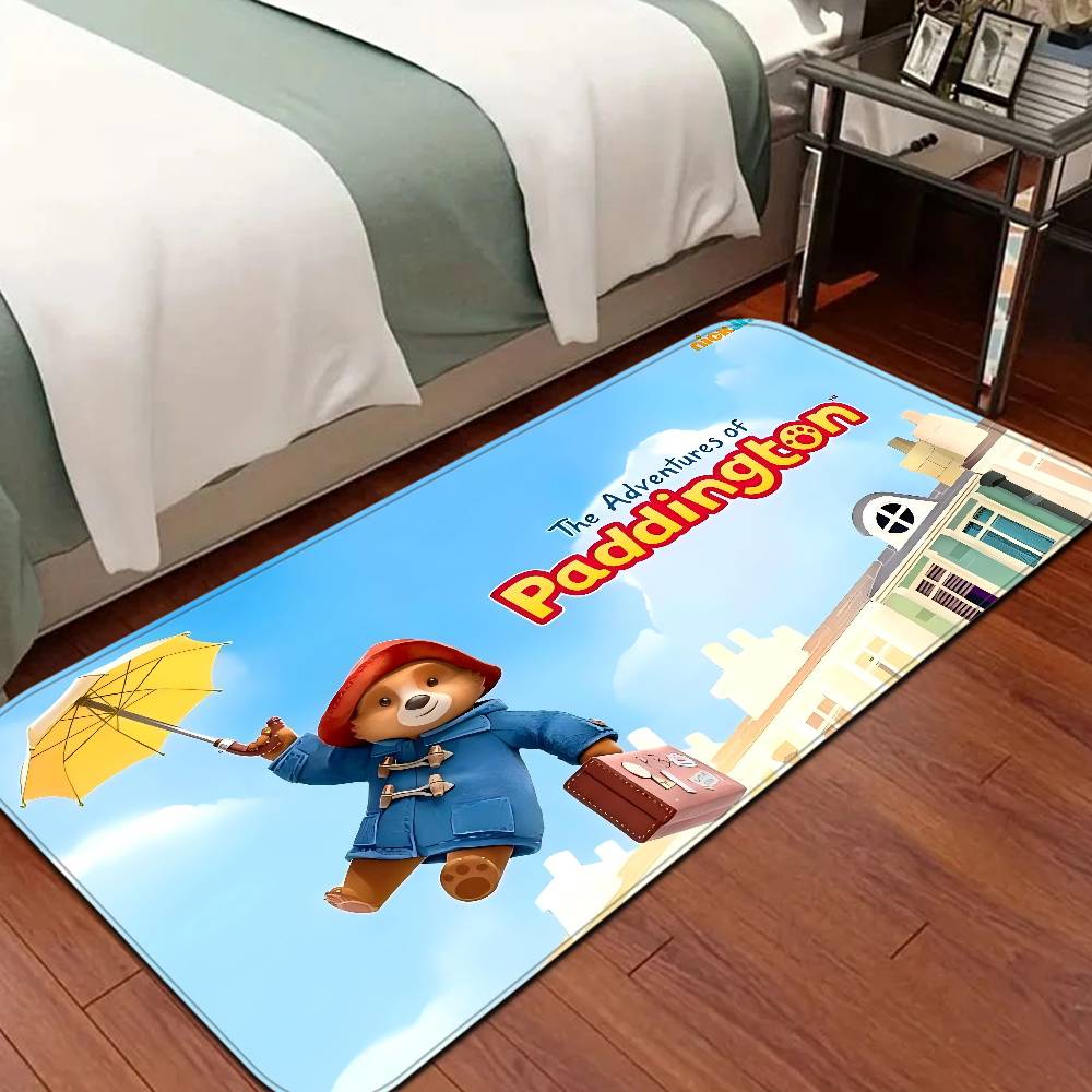 P-Paddington Bear Bathroom Mat INS Style Soft Bedroom Floor House Laundry Room Mat Anti-skid Welcome Doormat