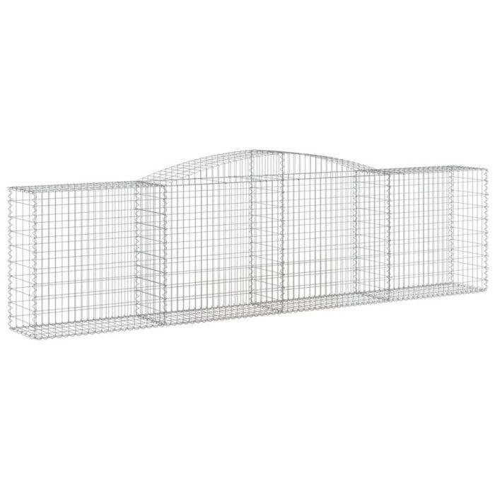 VidaXL Panier de Gabions Arqué Cage à Gabion Mur de Gabion Panier à Pierre Gabion pour Pierre Jardin Patio Extérieur 153535