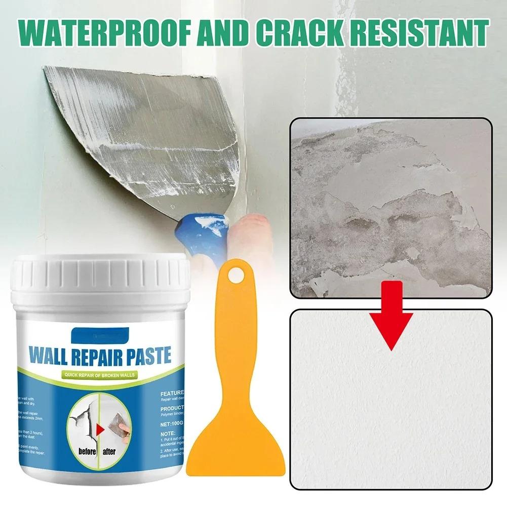 100g Multipurpose Ceramic Repair Agent Strong Adhesion Professional Adhesive Repair Agent with Scraper for Bathroom Wall Floor