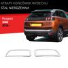 Verchromte Dummy-Auspuffblenden für Peugeot 3008 SUV von 2016 bis 2023