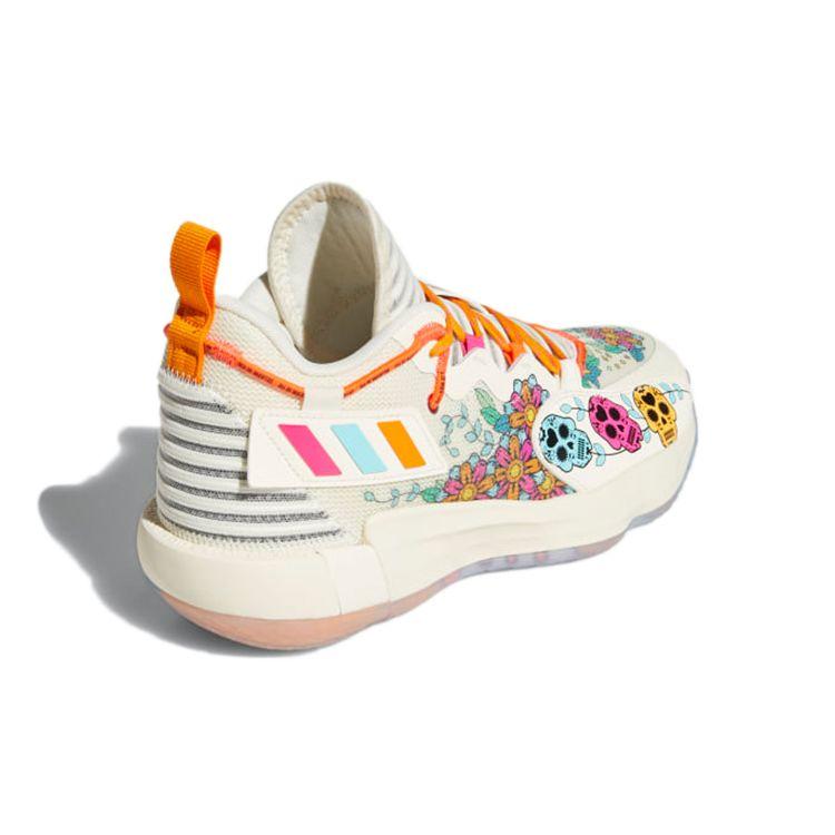 Adidas Dame 7 EXTPLY Day of The Dead Men Sneakers White Tennessee-Orange Core-Black GW3832