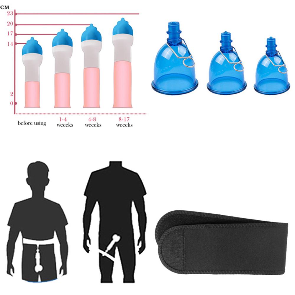 Extensor de pênis masculino Conjunto de copo de vácuo Extensão de glande Manga de silicone Maca Bomba Cabide Ampliação Produto adulto para homens Ferramentas