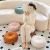 Nordic Minimalist Round Cream Plush Embroidered Throw Pillow for Sofa