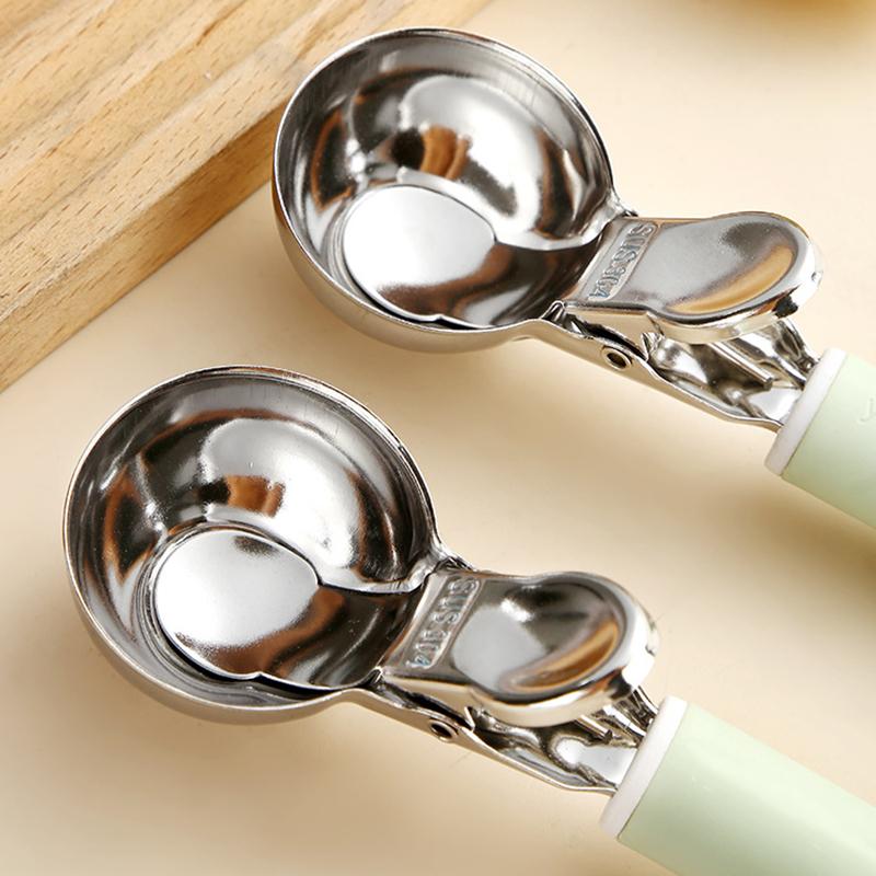 304 Stainless Steel Ice Cream Scoop Digger Non-Stick Watermelon Fruit Ball Yogurt Spoon Multifunctional Tool For Kitchen Bar