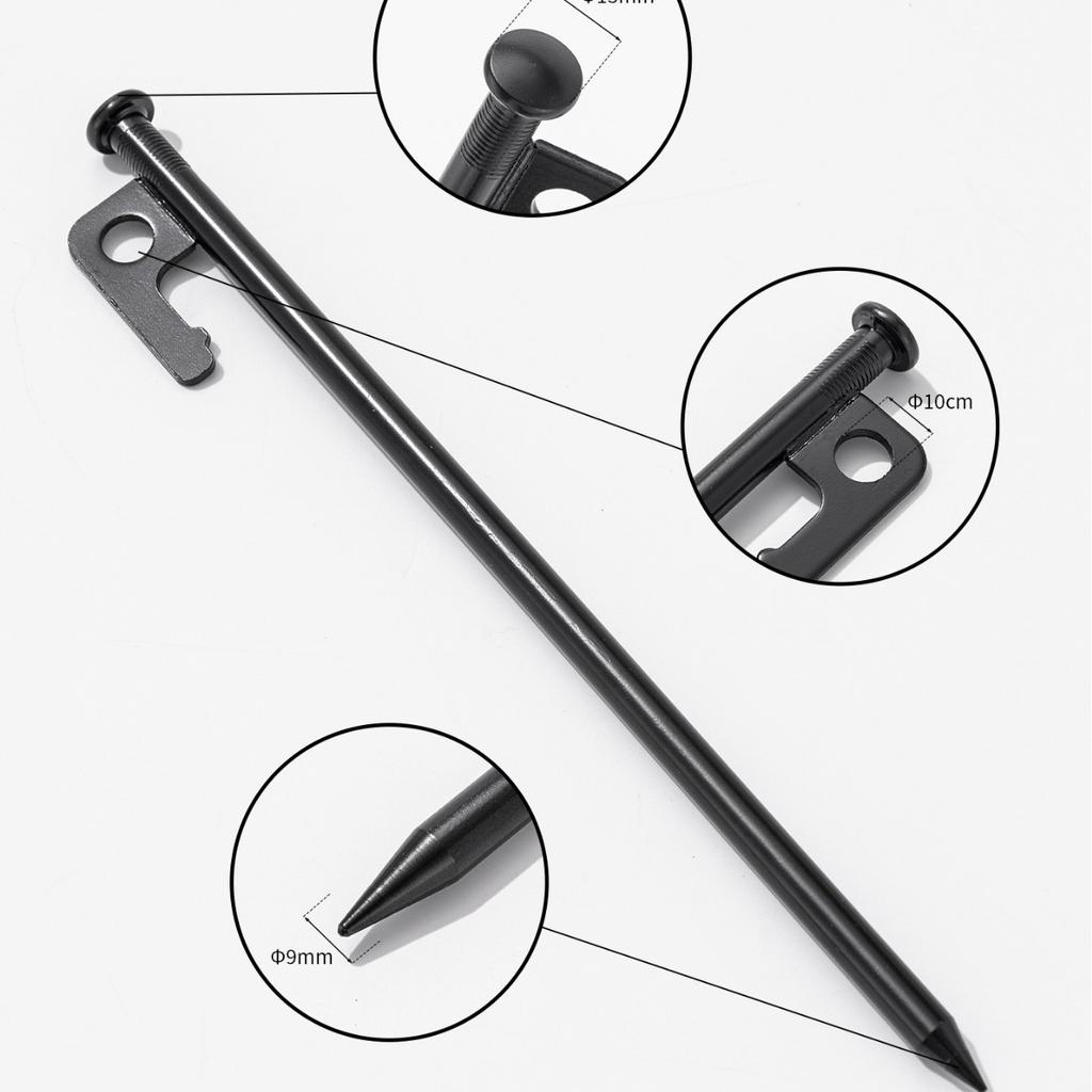Outdoor Carbon Steel Floor Nails, Bold High-Strength Tent Floor Camping, Lengthened Canopy Pole, Fixed Windproof Camp Nails