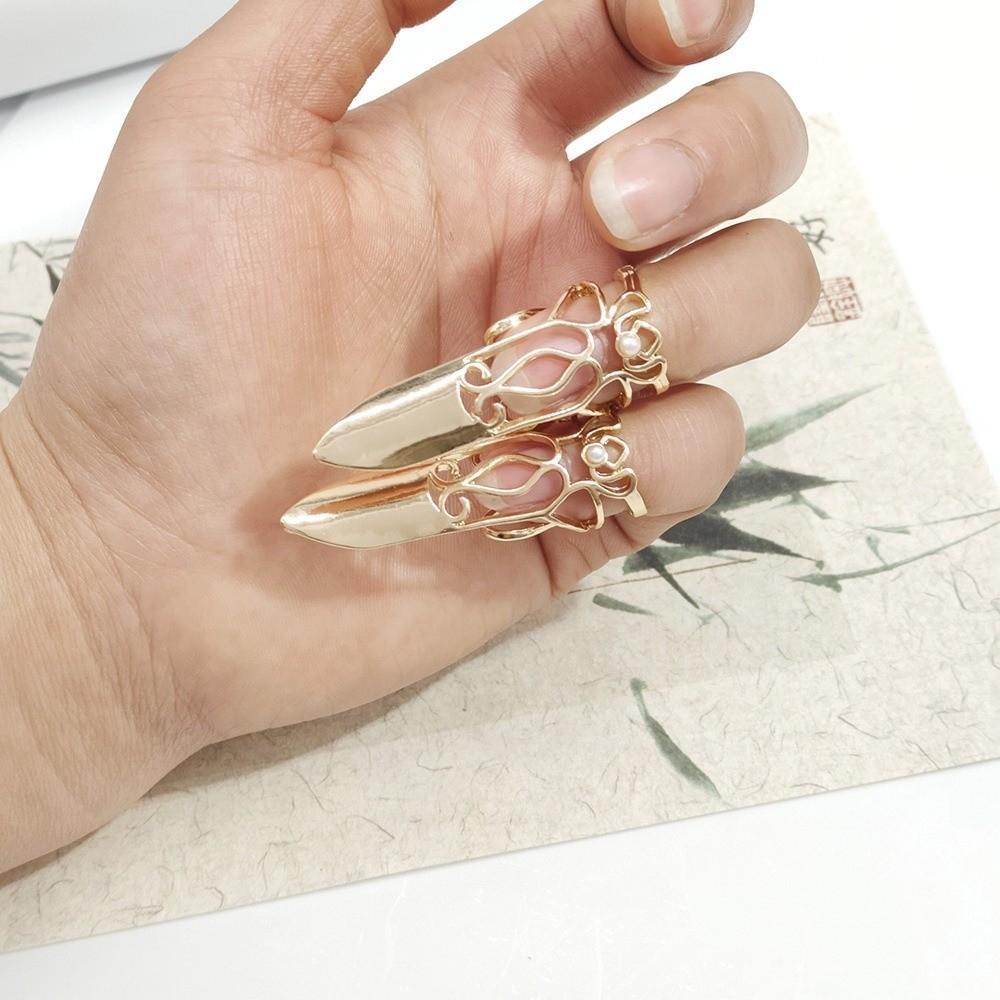 5/10pcs Adjustable Nail Rings Zinc Zinc Alloy Styling Armor Set Fashion Nail Accessories  Themed Parties