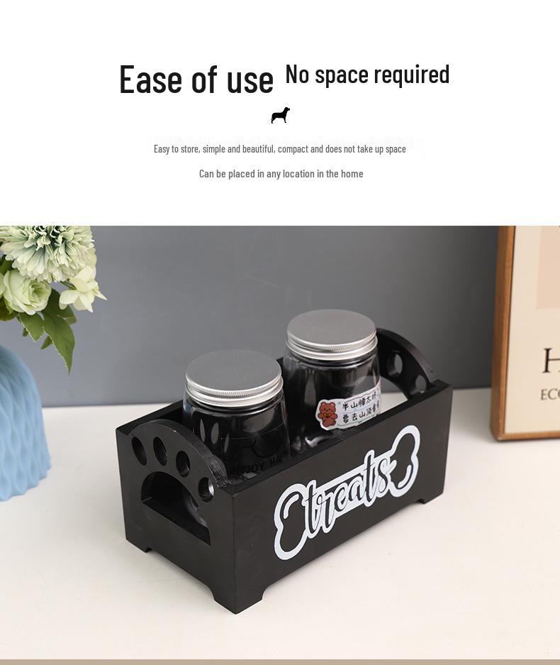 Wooden Pet Food & Toy Storage Box