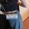 Luxury Diamond Lattice Chain Crossbody Bag: Fashion-Forward, Versatile Round Cylinder for Women