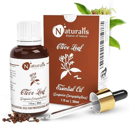 Naturalis Clove Oil for Teeth - Pure Essence of Clove Oil for Gum Care, Soothing Massage, Mehndi and Hair - Therapeutic Grade Essential Oil - 30ml 30ML