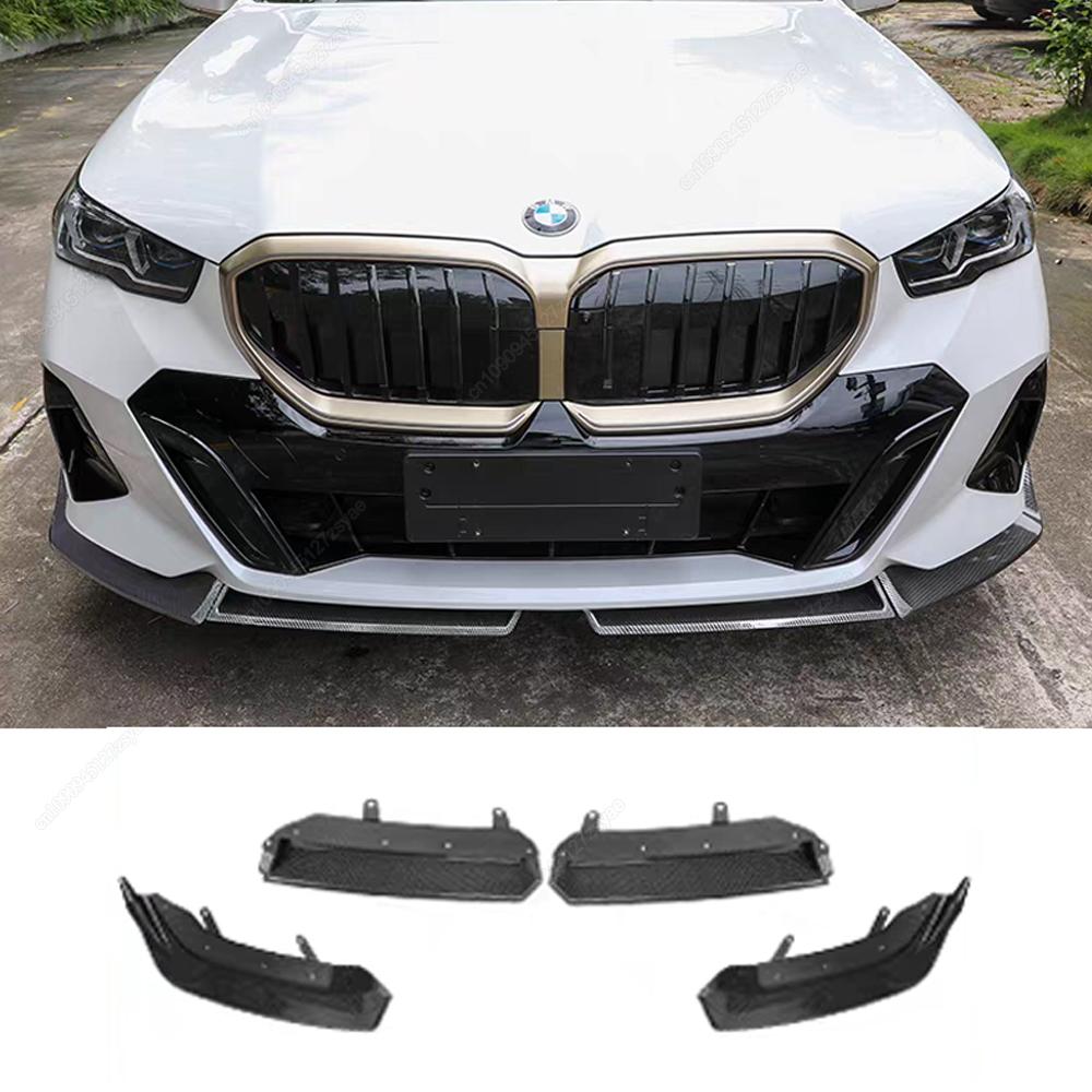 Front Bumper Lip Spoiler Splitter Diffuser For BMW 5 Series G60 G61 520d 520i 530e 550e i5 M60 M-Sport 2023-2025+ Bodykit Tuning