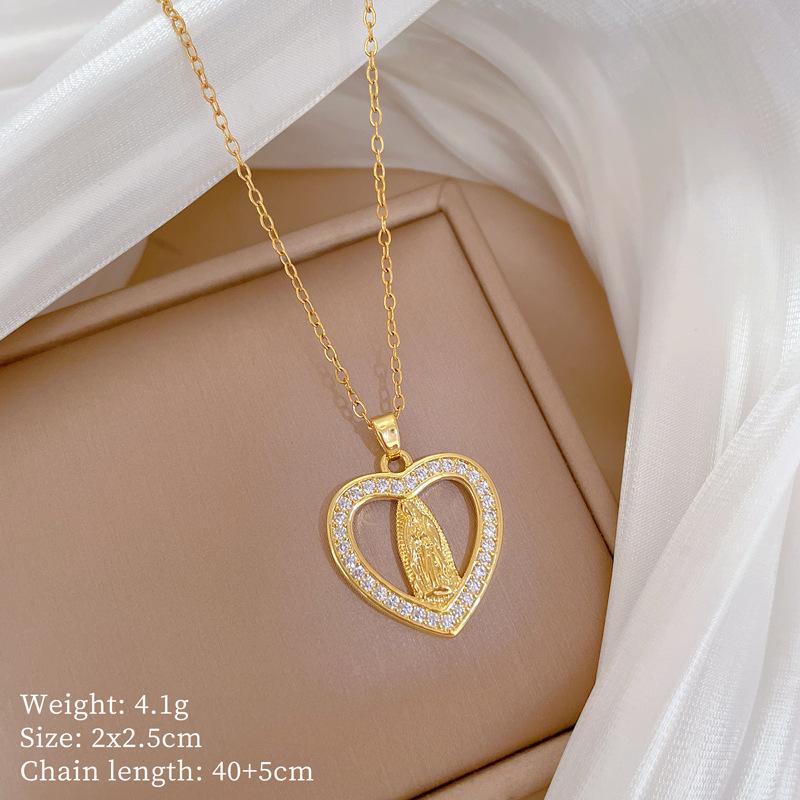 Copper Micro-Inlaid Necklace Women'S Copper Micro-Inlaid Real Gold Electroplating Simple And Exquisite Collarbone Chain Neck Chain