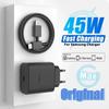 Chargeur Super Rapide PD 45W 5A pour Samsung S21 S22 S23 S24 Plus Note20 Ultra A34 A53 A54 A55 A71 A73 Câble de Charge Rapide USB-C 2m