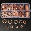 100-Piece Copper Washer Set with Box - Sizes M5 to M14